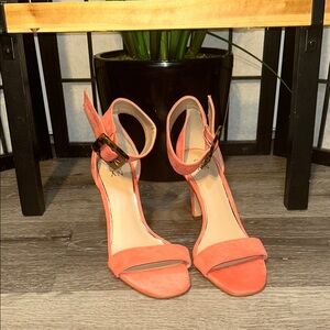 New York & Company Coral Heels with Buckle Ankle Strap